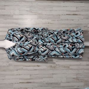 Liz Claiborne Multicolor Faux Wrap Dress